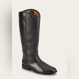Frye Black Leather Heeled Boots with Timeless Design